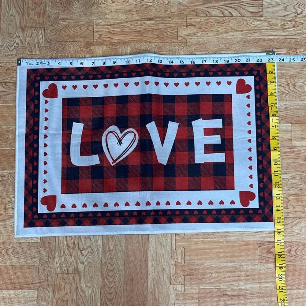 New 23.5” x 16” checkmate graphic door mats floor mats